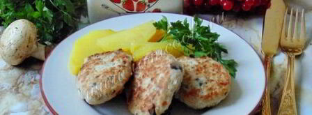 куриные котлеты с грибами и квашеной капустой. Шаг 9