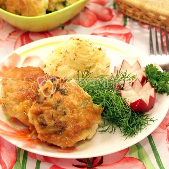 Рецепт куриные котлеты с сыром и зеленью