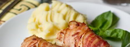 куриные котлеты с яблоками в беконе. Шаг 7