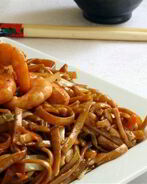 Лапша с креветками