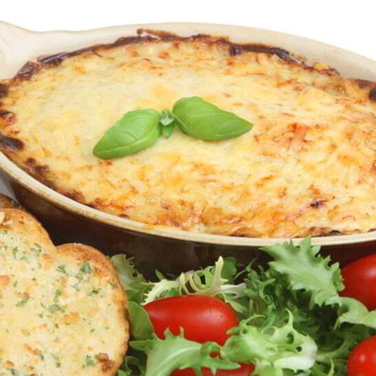 Рецепт чесночная лазанья с курицей