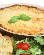 Чесночная лазанья с курицей