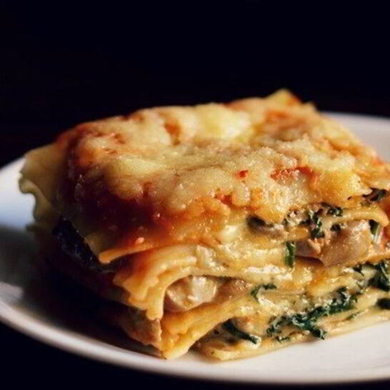 Рецепт грибная лазанья