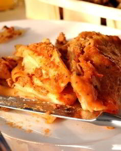 Лазанья болоньезе с соусом бешамель