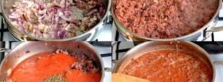 лазанья болоньезе с соусом бешамель. Шаг 2