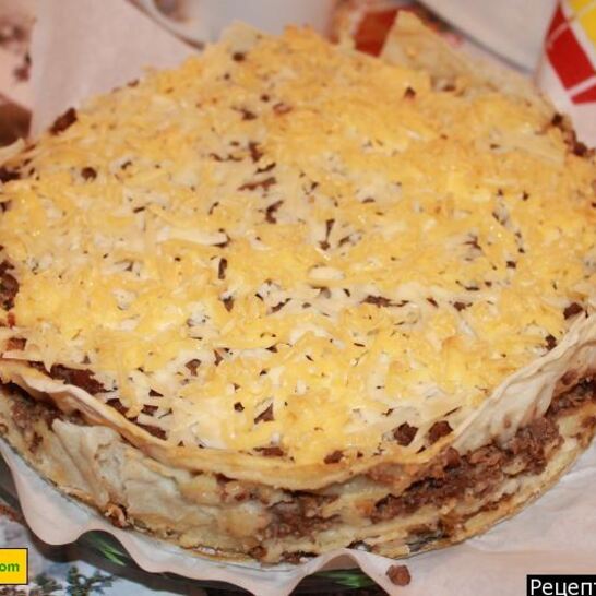 Рецепт лазанья из лаваша с фаршем