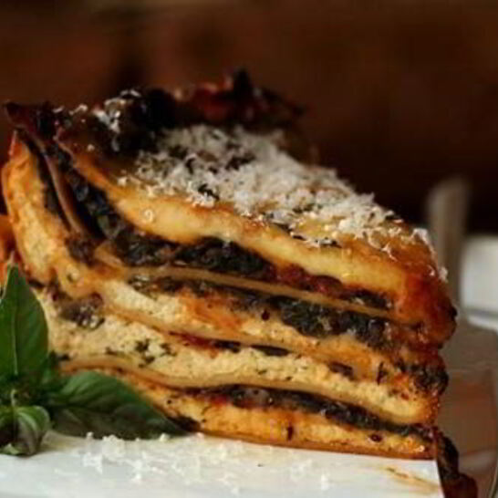 Рецепт лазанья с грибами и шпинатом