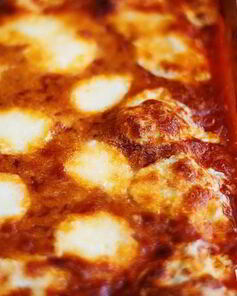 Лазанья с цуккини и беконом