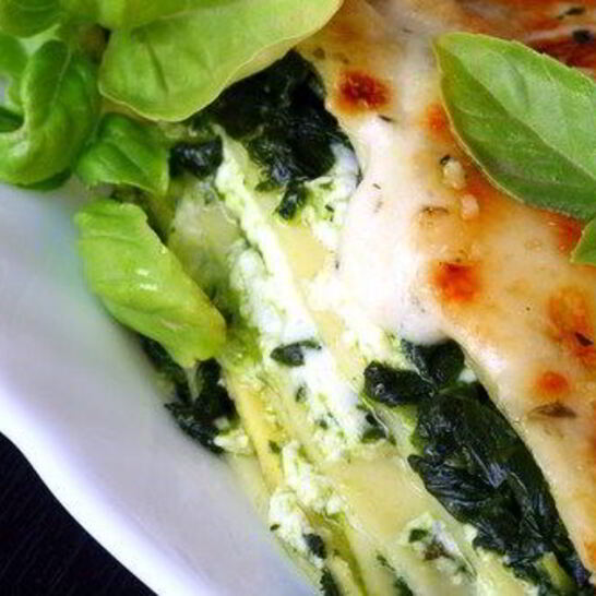 Рецепт лазанья со шпинатом и рикоттой