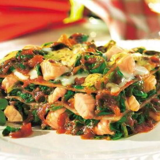 Рецепт лазанья со шпинатом и семгой