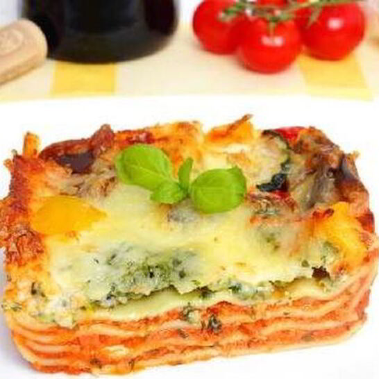 Рецепт лазанья со шпинатом, картофелем и цуккини