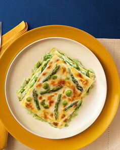 Лазанья Верди со спаржей и песто Дженовезе