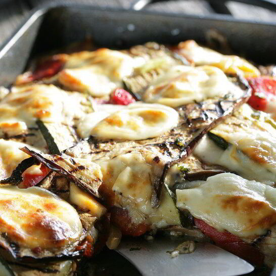 Рецепт овощная лазанья с козьим сыром