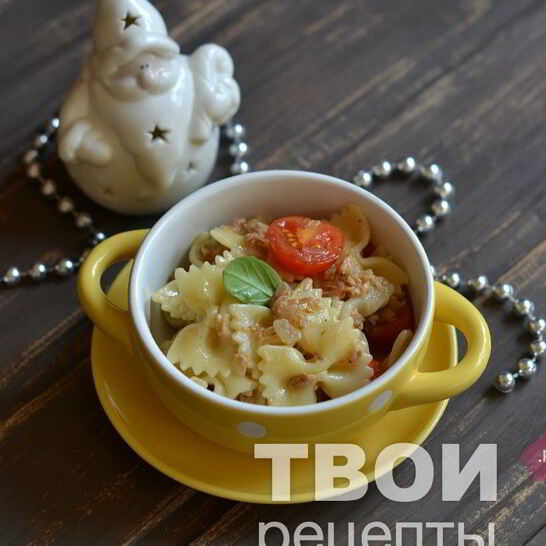 Рецепт быстрая паста с консервированным тунцом