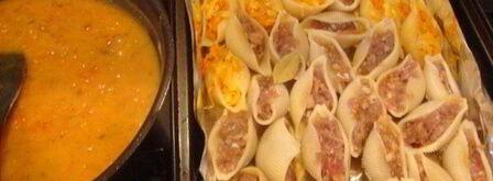 фаршированные макароны-ракушки. Шаг 4