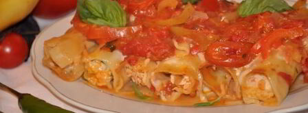 каннелони с острым томатным соусом. Шаг 9