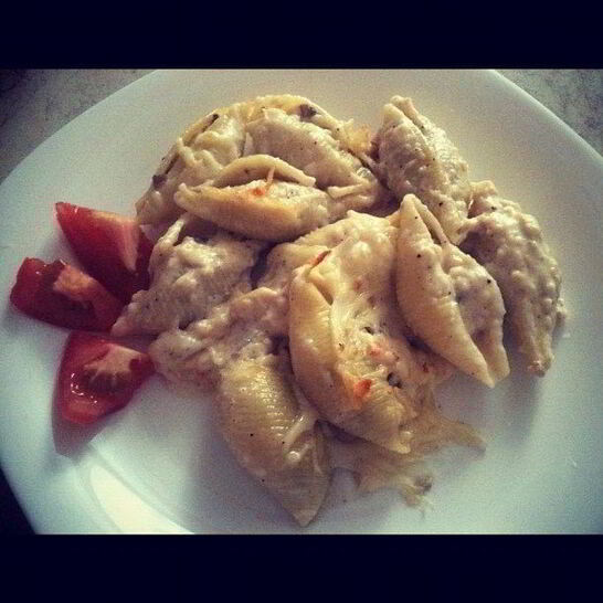 Рецепт кончильони, фаршированные курицей и грибами