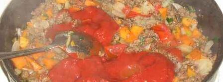 макароны гнезда с мясом и овощами. Шаг 18