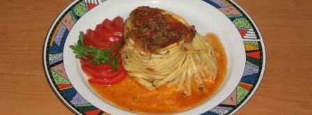 макароны гнезда с мясом и овощами. Шаг 25