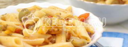 макароны перья с овощной подливой. Шаг 9