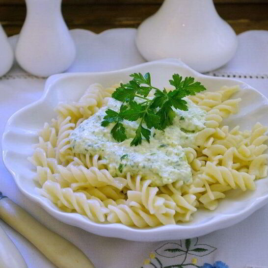 Рецепт макароны под сырным соусом