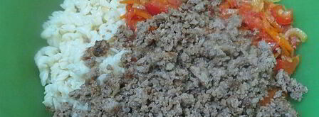 макароны с фаршем и помидорами. Шаг 7