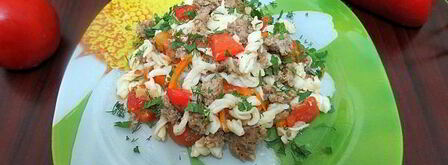 макароны с фаршем и помидорами. Шаг 8