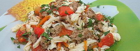 макароны с фаршем и помидорами. Шаг 9