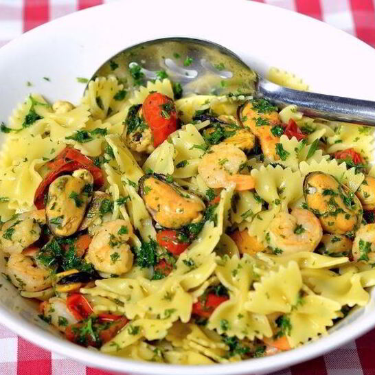 Рецепт макароны с мидиями