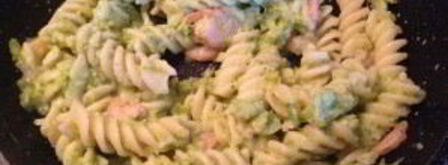 макароны с соусом из брокколи и креветками. Шаг 10