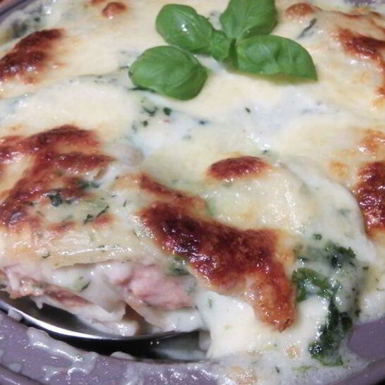 Рецепт паккери, фаршированные под соусом бешамель со шпинатом