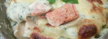 паккери, фаршированные под соусом бешамель со шпинатом. Шаг 7