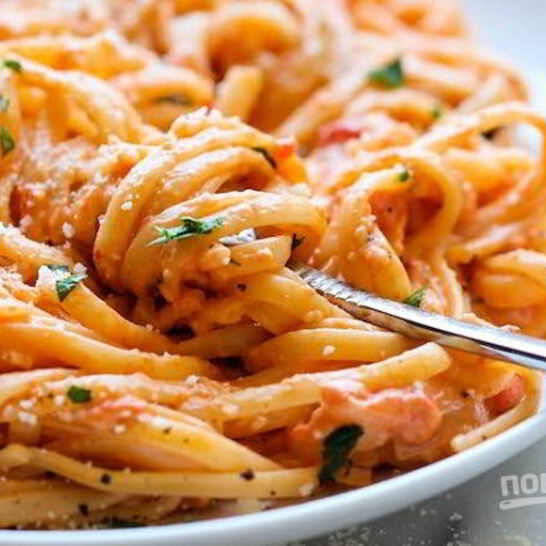 Рецепт паста альфредо с запеченным перцем