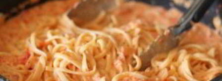 паста альфредо с запеченным перцем. Шаг 6