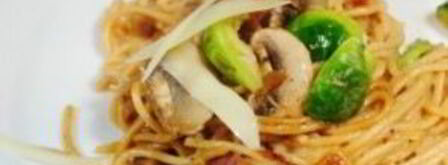 паста с брюссельской капустой и беконом. Шаг 6