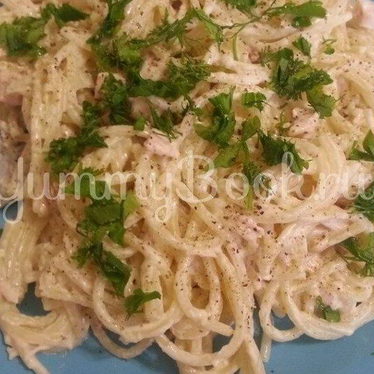 Рецепт паста с копченой грудкой и плавленым сыром