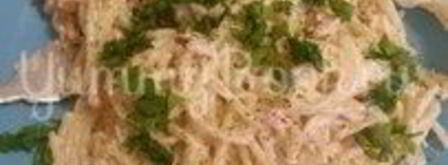 паста с копченой грудкой и плавленым сыром. Шаг 5