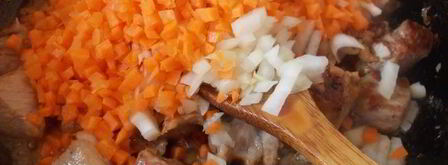 паста с мясом и овощами. Шаг 5