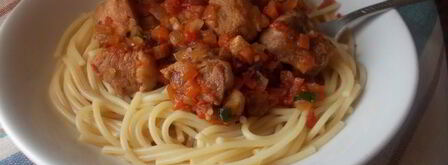 паста с мясом и овощами. Шаг 9