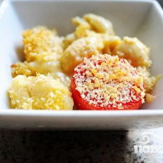 Рецепт паста с помидорами, сыром и панировочными сухарями