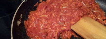 паста с семгой в томатном соусе. Шаг 2