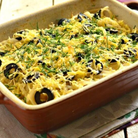 Рецепт паста в духовке с маслинами