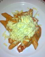 Паста в томатно-сливочном соусе