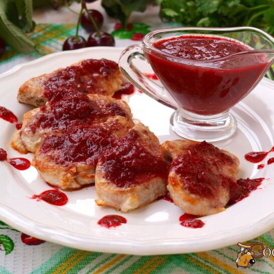 Рецепт филе индейки под вишневым соусом