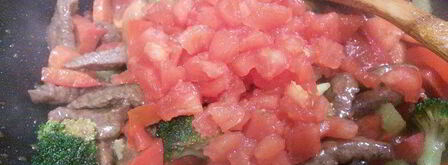 говядина с помидорами и китайской лапшой. Шаг 5