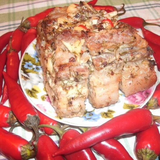 Рецепт грудинка запеченная в фольге