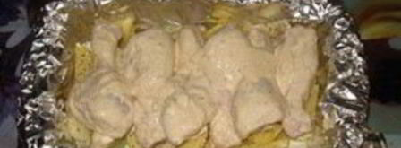 куриная голень с картошкой в духовке. Шаг 3