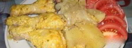 куриная голень с картошкой в духовке. Шаг 5