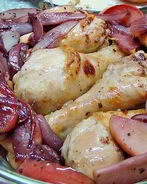 Куриные ножки с яблоками