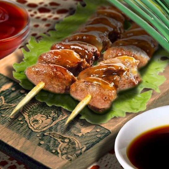 Рецепт куриные сердечки в духовке на шпажках